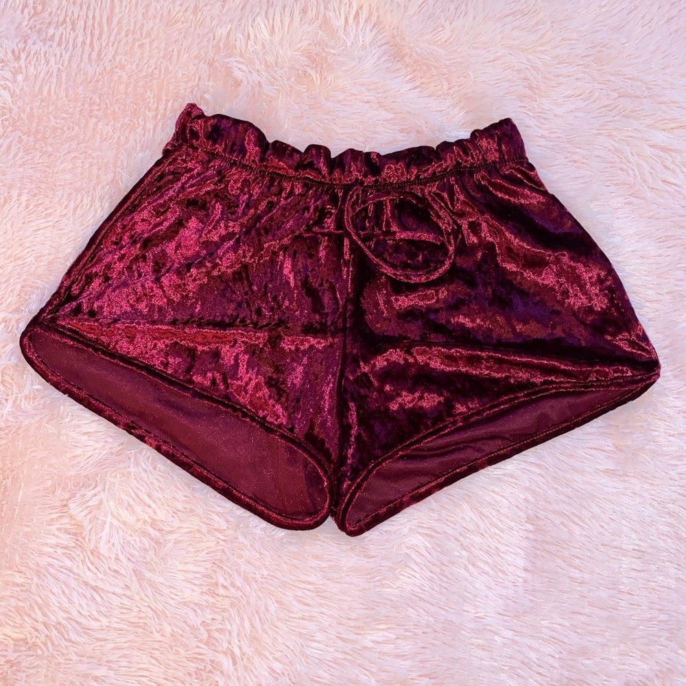 Suede booty shorts